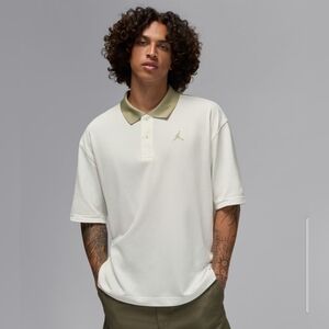 Jordan Brooklyn Polo Shirt ~ Sail Khaki IB1041-133 | Men's: L *NWT